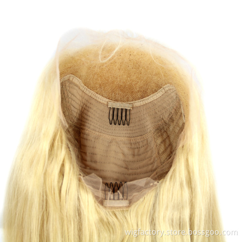 Silky Straight Brazilian Hair blonde 613 lace front wig human hair, 613 wig vendor in Xuchang
